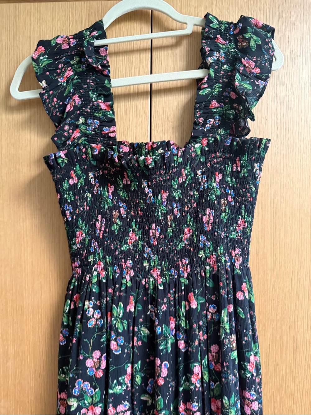 Hill House Ellie Nap Dress in black floral print, size M - Picture 9 of 12